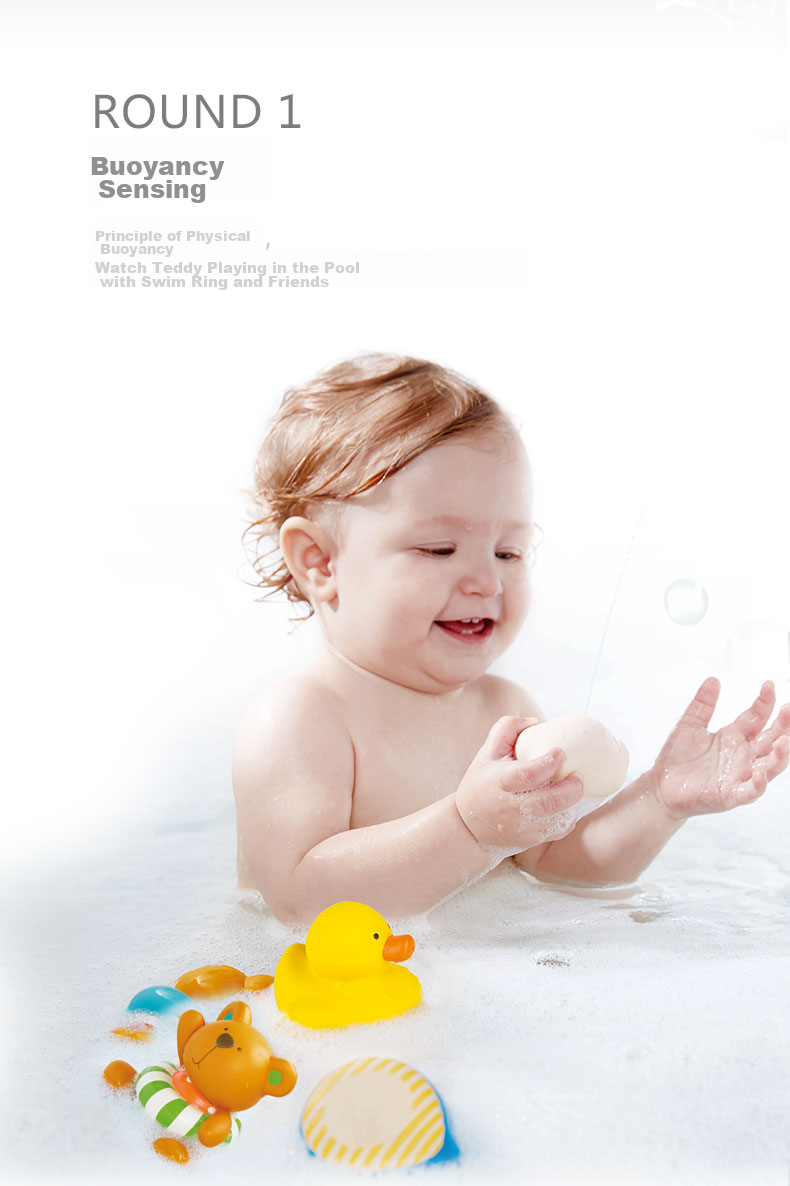 Hape (Germany), Bathing Toys, Swimming Comfort Teddy, Water Play Set of 8, Birthday Gift for 1-Year Suit0030 9