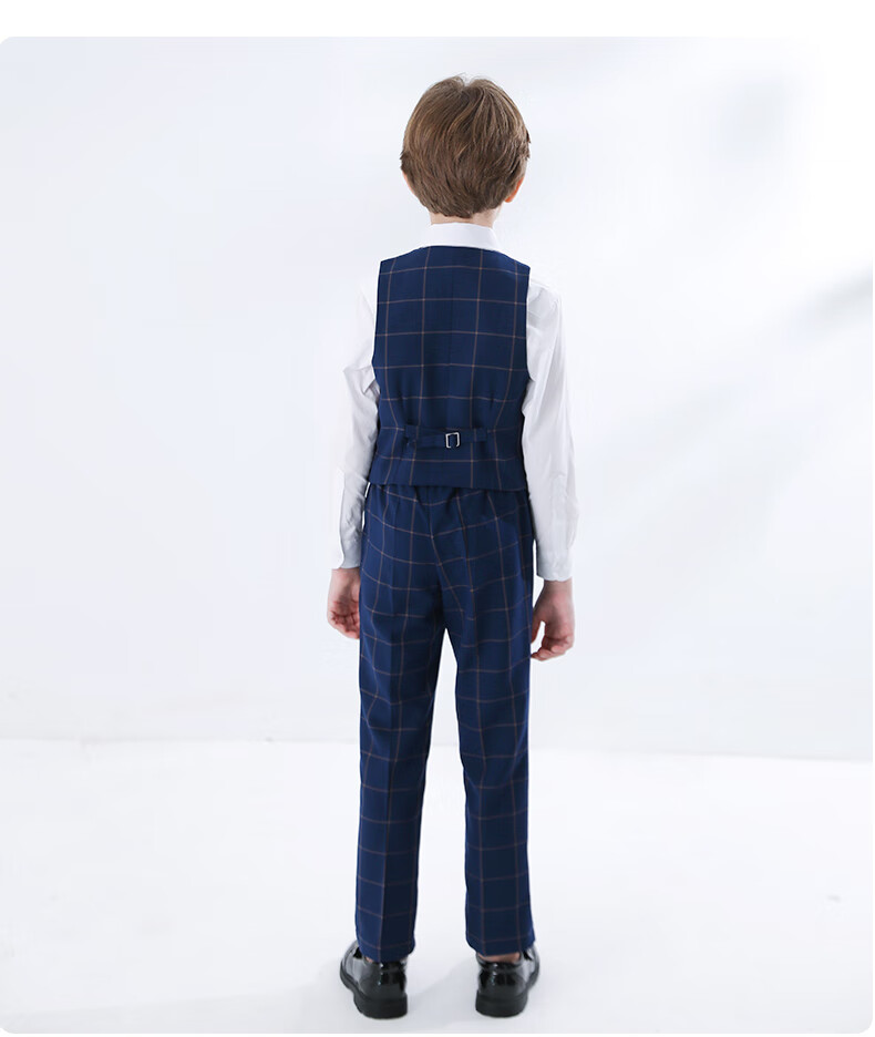 Yinuofang Children's Suit Set, Boys' Vest Set, Children's Day Performance Costume, Boys' Host Formal Wear, Flower Girl Show Suit 5