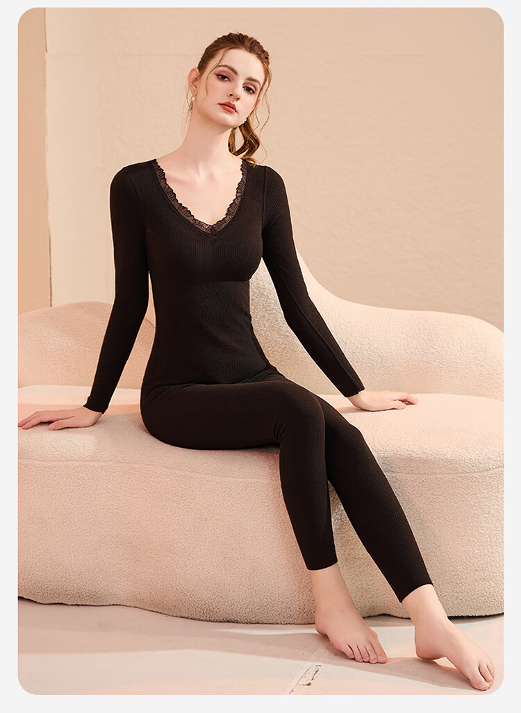 Urban Beauty Women's Cashmere Silk Patch Thermal Top with Chest Pad 2025 New Autumn Winter Thermal Underwear 2