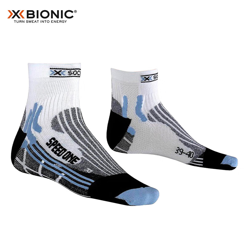 XBIONIC Women's Athletic Running Shorts, W161 White/light Blue, 24.5cm-25cm (39-40)