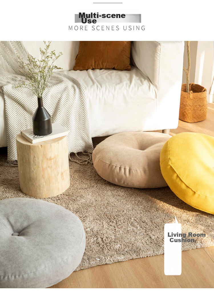 AVIVI Cushion, Seat Pad, Linen Meditation Mat, Office Chair Cushion, Student Chair Pad, 40*40*10 Cm, Antique Fragrance 5