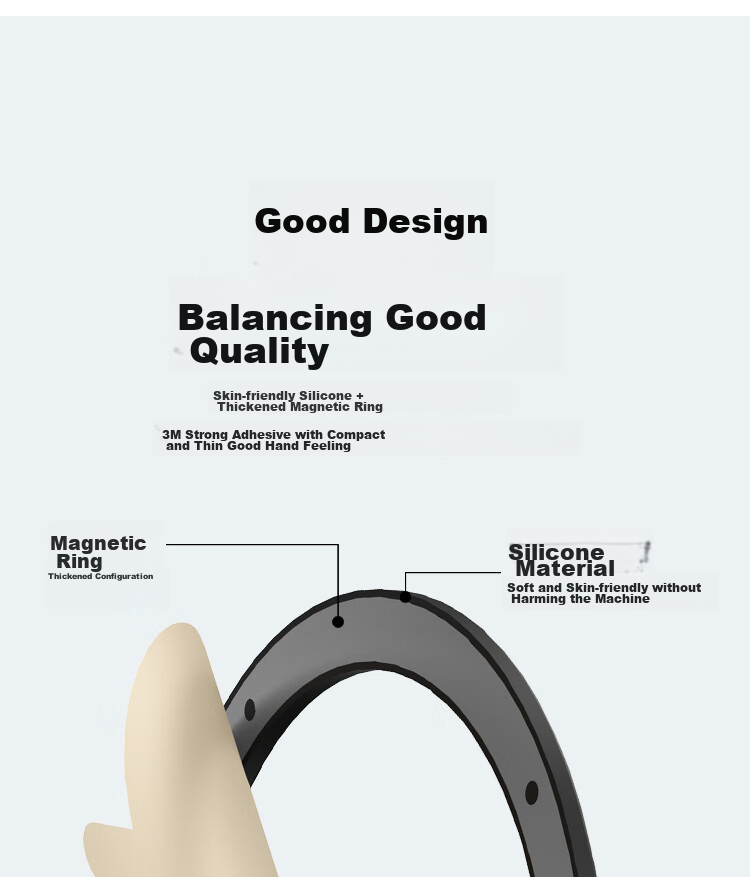 ESCASE Wireless Charging Magnetic Ring MagSafe Phone Stand Rectangular Magnet Back Sticker Suction Cup Compatible with Apple Huawei Xiaomi Samsung Universal Instant IPhone 15 Converter 10