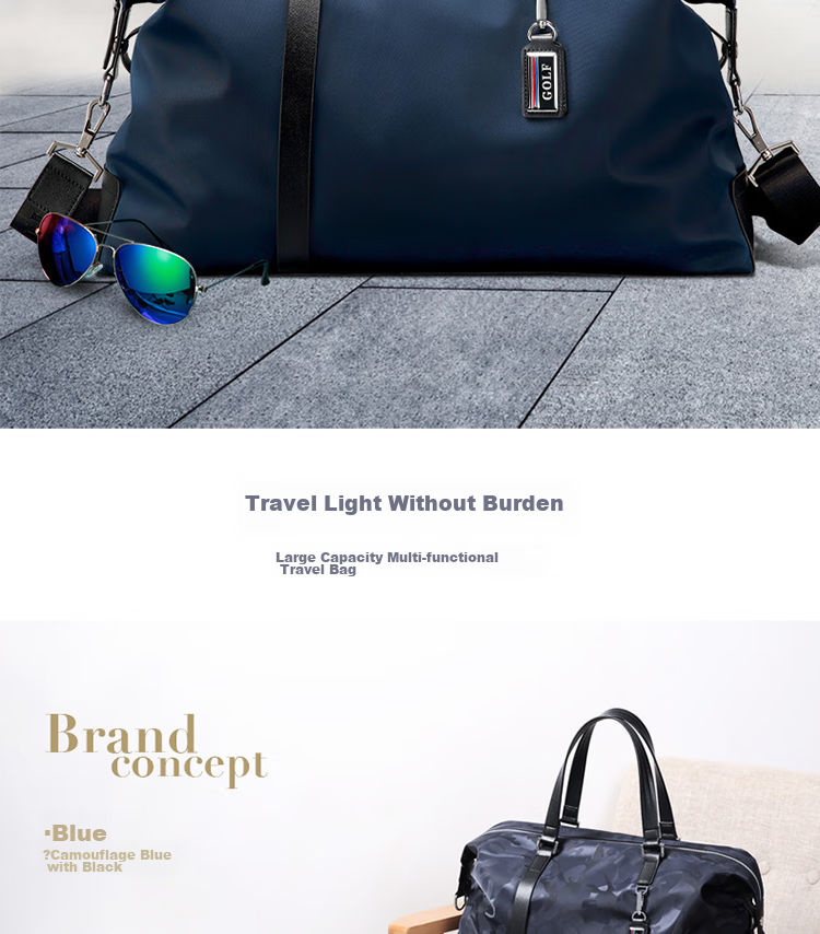 GOLF Travel Bag, Casual Sports Fitness Bag, Handheld And Shoulder Luggage Bag, Men's Short-Trip Travel Bag, Large Capacity Business Trip Bag 4