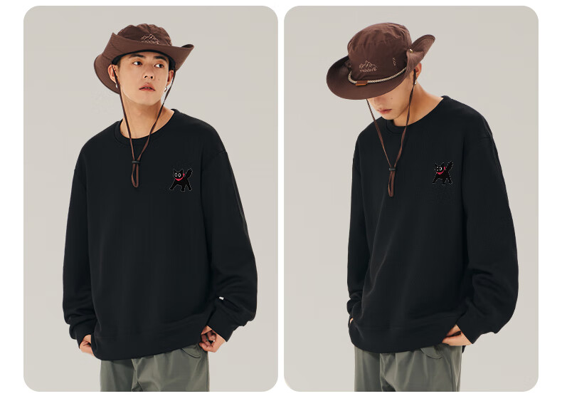 Baleno Waffle Knit Sweatshirt for Men, Spring Student Trendy Cartoon Long-Sleeve Jacket, Round Neck Couple's Oversized Pullover Top 13