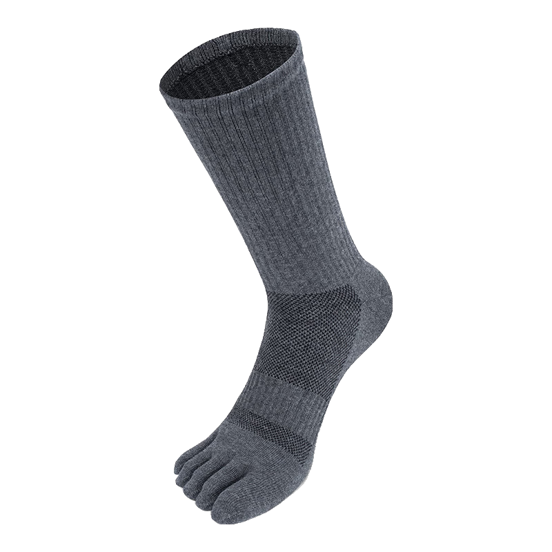 TFO Competition-Grade Outdoor Five-Toe Socks, Durable Breathable Hiking Split-Toe Socks 2202357 Men's Dark Gray