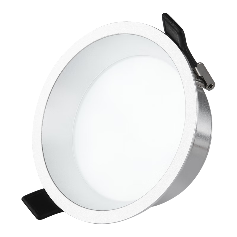 NVC LED Downlight for Living Room, Bedroom, Hallway, Recessed Narrow Edge Full Aluminum Spotlight, 7W Tri-Color Ra95 [Miyue]