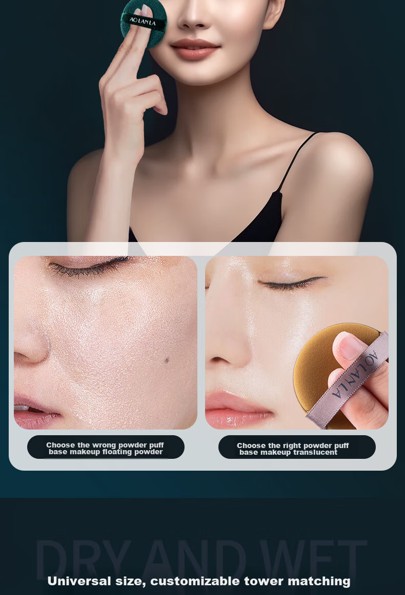 AOLANLA Beauty Sponge Set of 3, Dual-Use for Dry And Wet, Sponge Makeup Pads, Air Cushion Powder Puff, Individually Packaged with Sponge Holder 7
