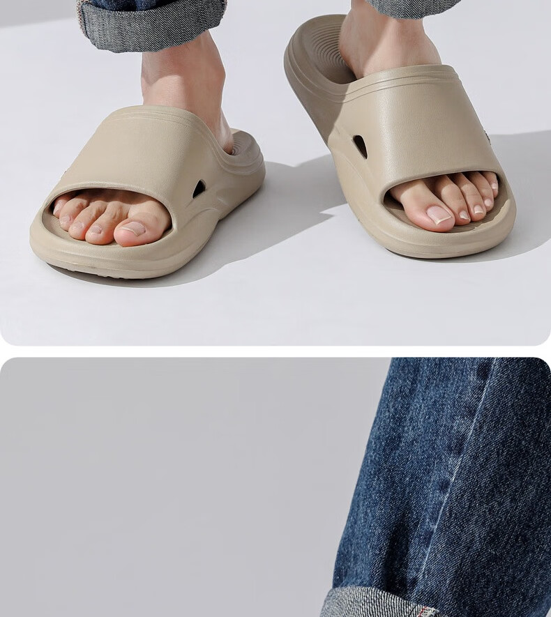 Huili Men's Slippers, Sports Bathroom Indoor And Outdoor Wear, Non-Slip Thick-Soled Sandals, HL0273 Orange Color, Size 44-45 24
