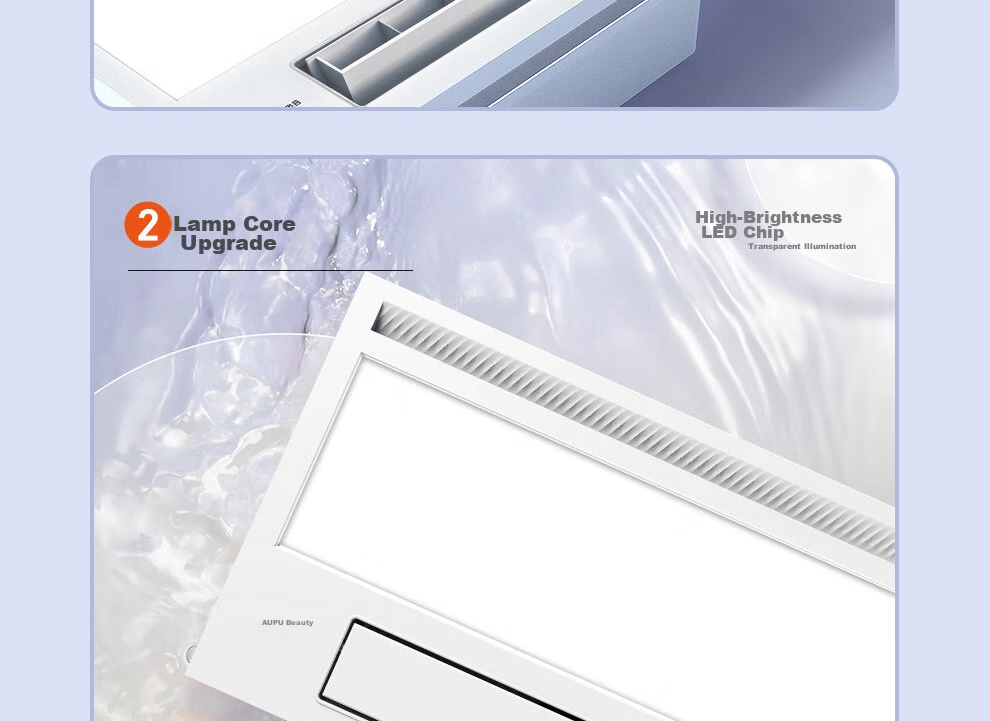 AUPU G Series Remote Control Cooling Fan for Kitchen, Integrated Lighting And Cooling, Plasma Purification F166 28