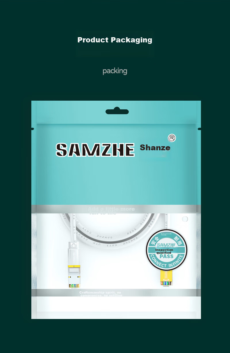 SAMZHE Cat7 Ethernet Cable, Pure Copper, 10 Gigabit Shielded Network Connection Cable, Gaming Twisted Pair Cable, Broadband Home Use Compatible with 2.5G, Finished Patch Cord 0.5 Meter, White 15