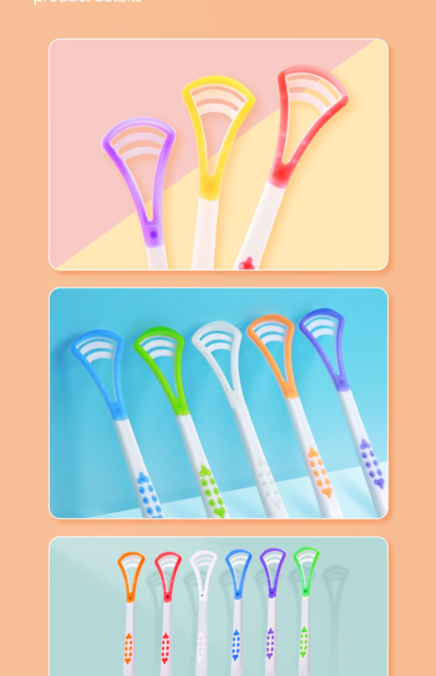 Kefu Tongue Scraper, Tongue Cleaner, Oral Hygiene Tool, Deep Cleaning, 3-Pack Set, Household Use 18