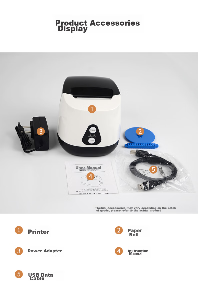 Gprinter GP-2270T Thermal Label Printer, Computer Version, Prints Small Labels And 58mm Receipts, Suitable for Clothing, Bubble Tea Shops, Supermarkets, Retail Etc. Industries 16