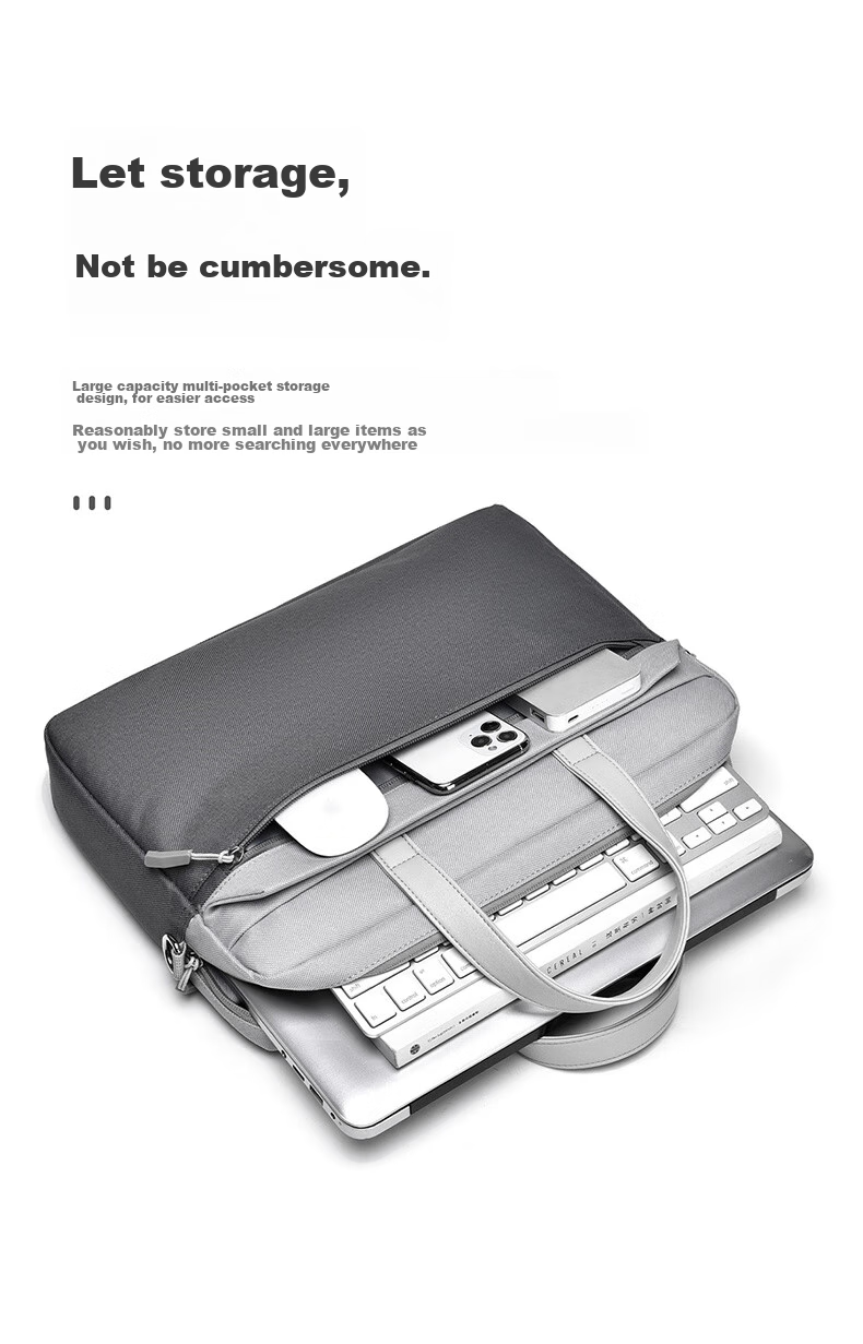 Milooky Shoulder Laptop Bag, 15.6/16 Inch, Large Capacity for Women, Suitable for Huawei And Apple, Handheld Briefcase 3