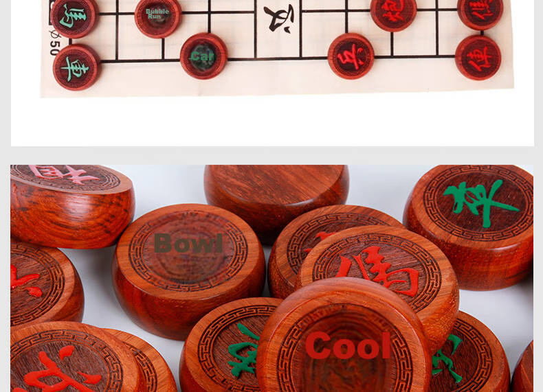 Huasheng Golden Phoebe Chinese Chess Solid Wood with Leather Board Gift for Father-in-law 6.0 Jinlong High-end Chinese Chess Set 13
