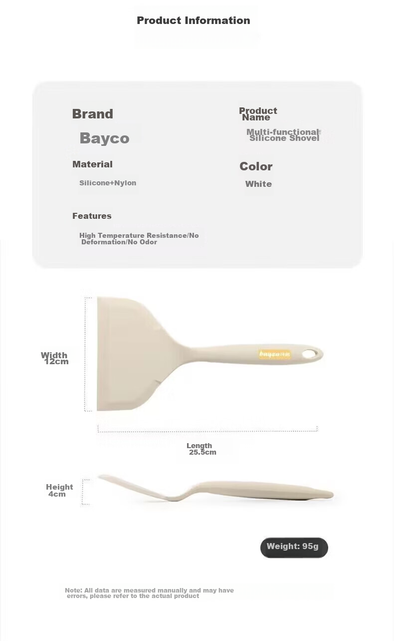 Bayco Food Grade Silicone Spatula, Non-Stick Pan Specific Spatula for Frying Pan And Tamagoyaki, Non-Stick Pancake Spatula BC5479 11