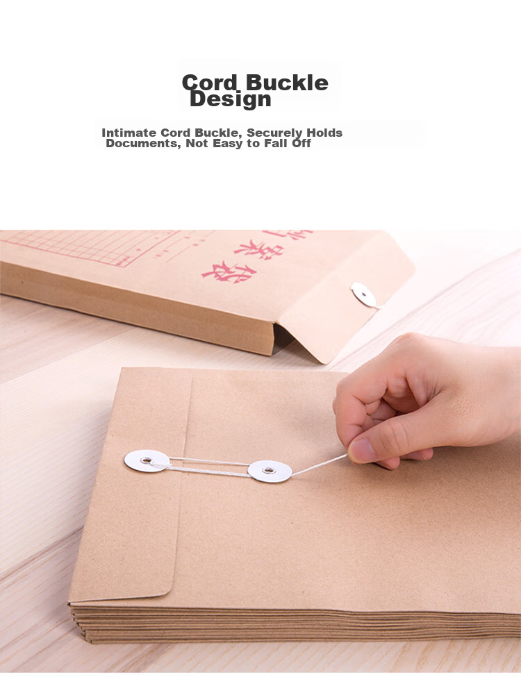 Deli 20 Bid-Specific A4 Mixed Pulp Kraft Paper File Folders, 250g Thickened Version / 4cm Side Width, Contract Tender Document Folder for Reports, Bills, Vouchers And Certificates Protection, 33415 7