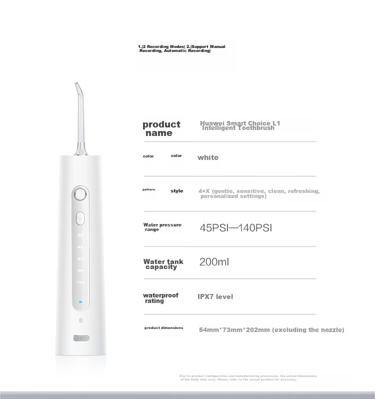 Hongmengzhixuan Liboide Smart Oral Irrigator for Adults, Water Flosser for Teeth Orthodontics, 200ML Water Tank, Birthday Gift for Boyfriend Or Girlfriend, Wedding Present 11