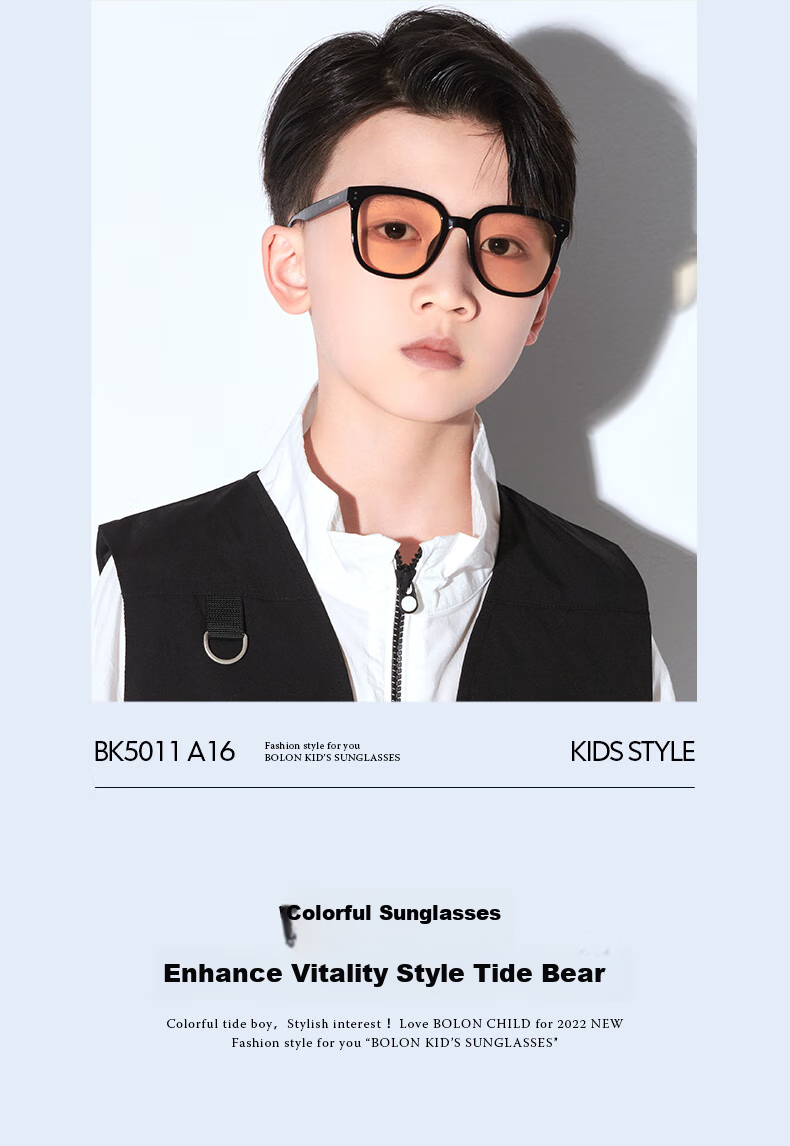BOLON Children's And Teenagers' Square Sunglasses, Sun Protection UV-Resistant Glasses for Boys And Girls, BK5011A10 5