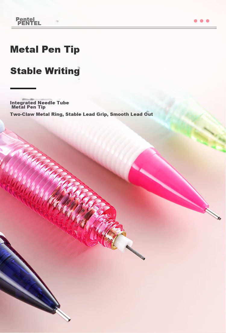Pentel [Best-Selling Product] 0.5 Side-Press Mechanical Pencil, Student Drawing Automatic Pencil with Eraser PD105C Color-Block Limited Edition, Yellow-Gree 4