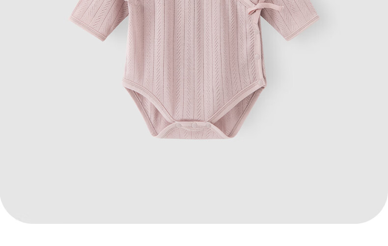 Guaiqi Bear Modal Newborn Baby Romper Summer Thin Baby Triangle Long Sleeve Monk Suit Pajamas Spring Autumn 3