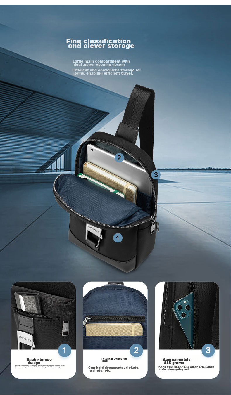 Xinxiuli Shoulder Bag for Men, Business Crossbody Bag, Fashionable Sports Casual Backpack, Birthday Gift for Men NW5 6