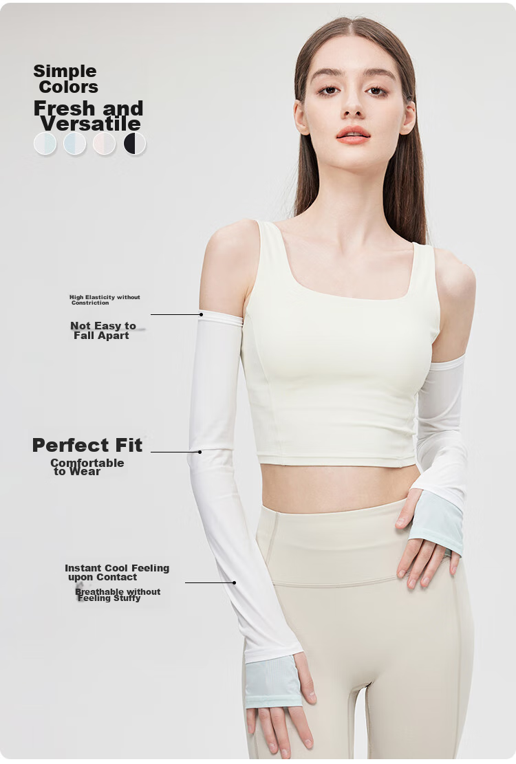 JIUMU Ice Silk Sun Protection Sleeves for Women Summer Cooling UV Protection Arm Sleeves for Driving and Cycling 6