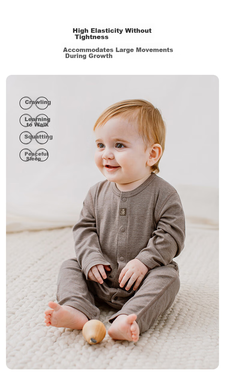 Babylove [Zongxiangsi Rou] Baby Romper, Autumn And Winter Wool Clothing, Baby Onesie, Home Sleepwear, Undershirt 5
