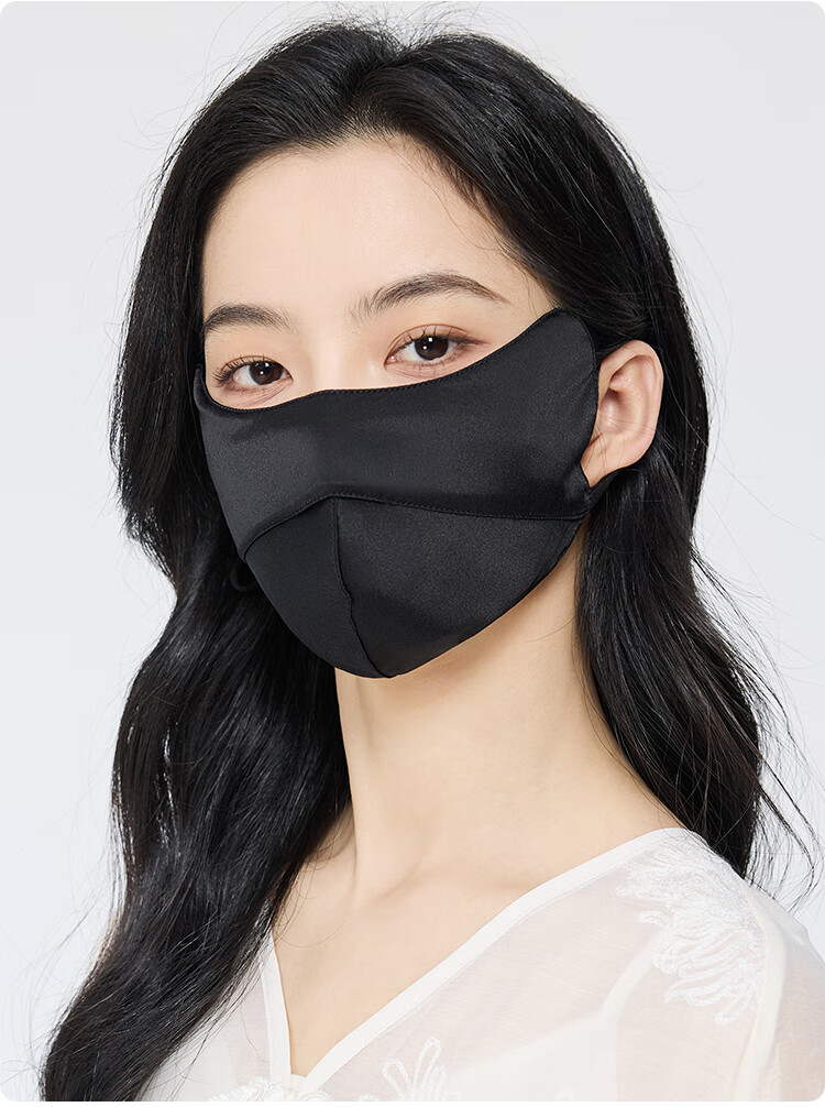 JIUMU Silk Sun Protection Face Mask for Women, Summer Driving UV Protection, Breathable Full-Face Mulberry Silk Sunshade Mask 17