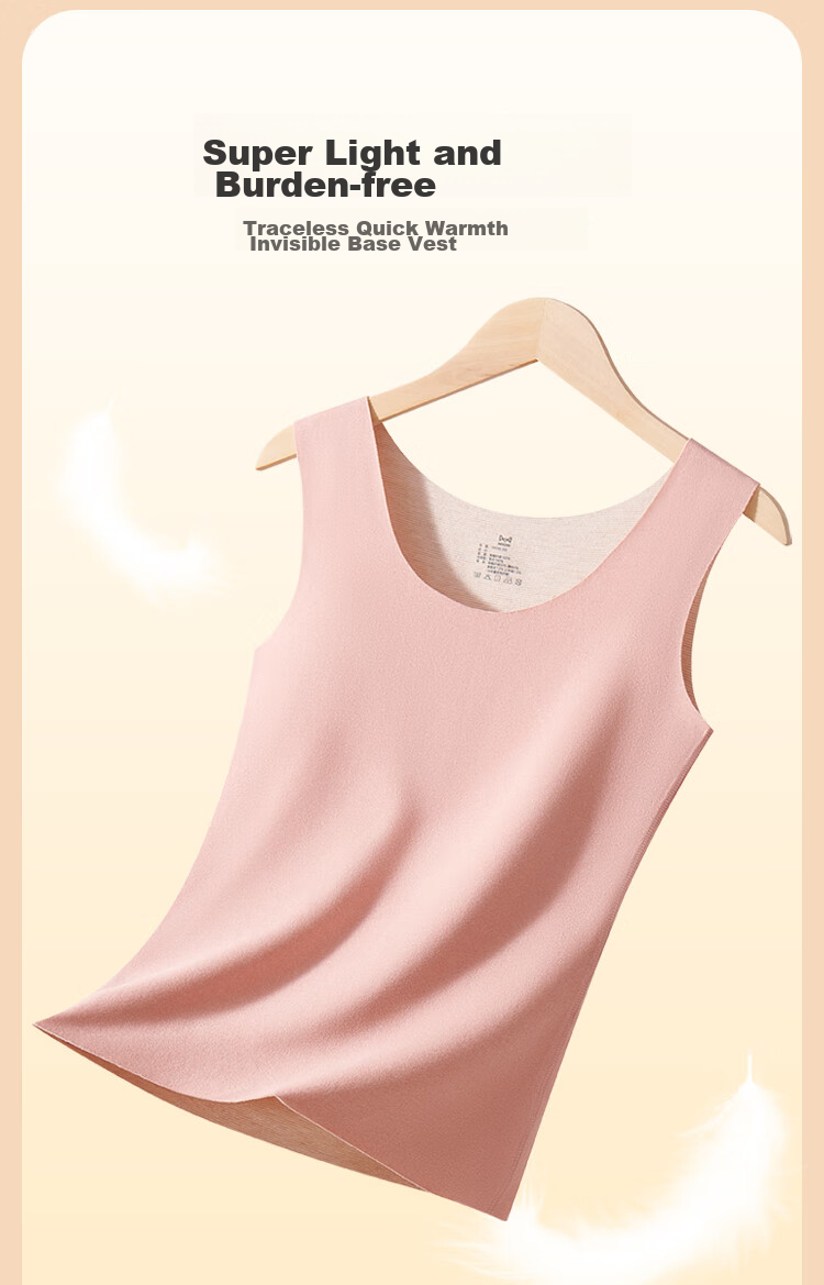 MiiOW [Contains Cashmere And Silk] Women's Thermal Vest, 2026 New Style, Fleece-Lined Seamless Heat-Generating Inner Layer Autumn Wear, 2XL 19