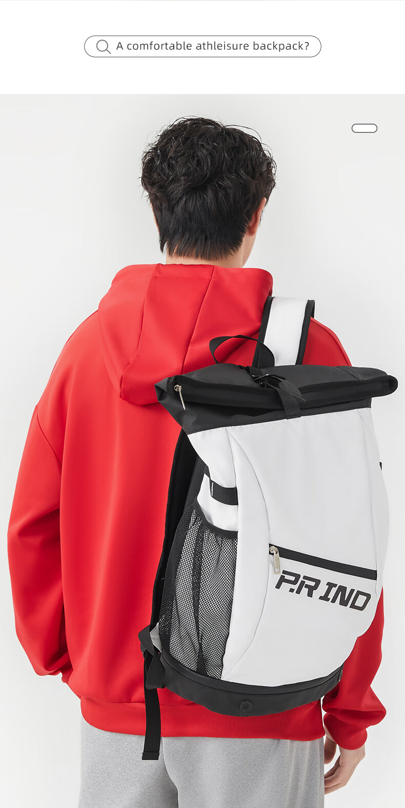Purui Badminton Bag Large Capacity Independent Shoe Compartment Multi-Compartment Storage Layout Practicality Strong Backpack Jinguo White 5