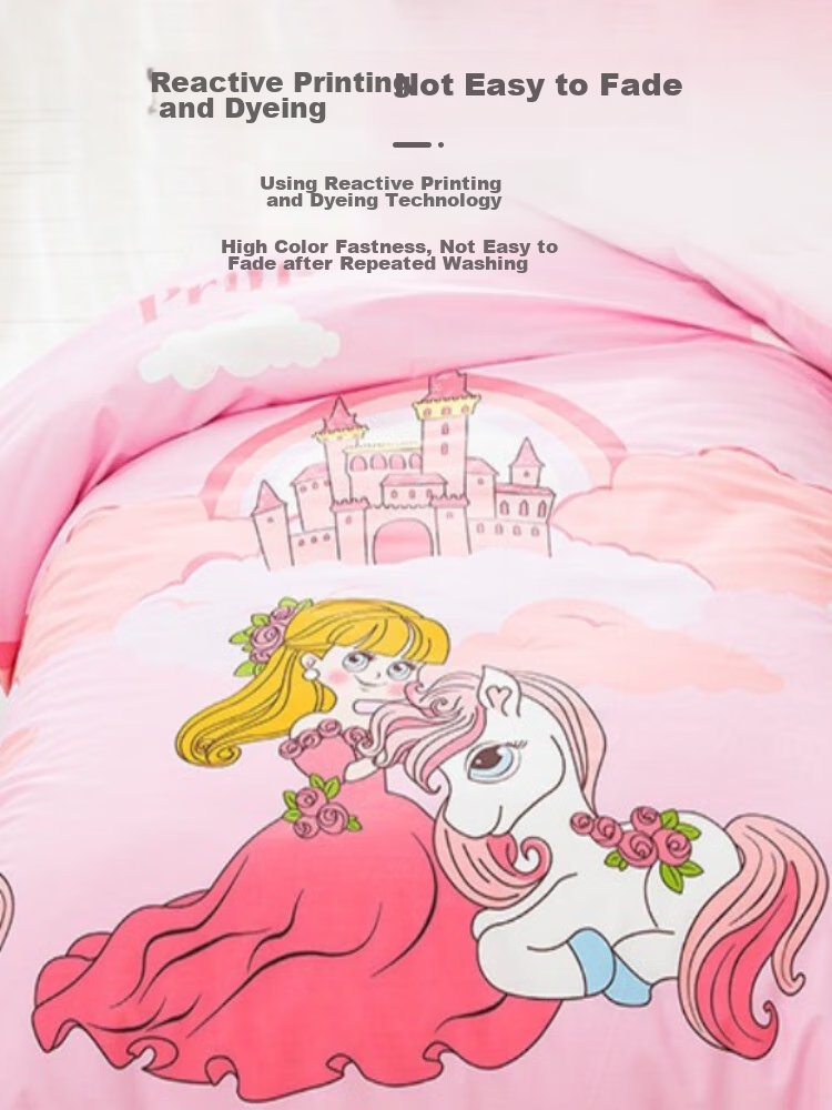 9I9 Children's Pure Cotton Duvet Cover, Baby Bedding Set, Kindergarten Bedding, Class A Nap Supplies, A85 Pink, 150*120 9
