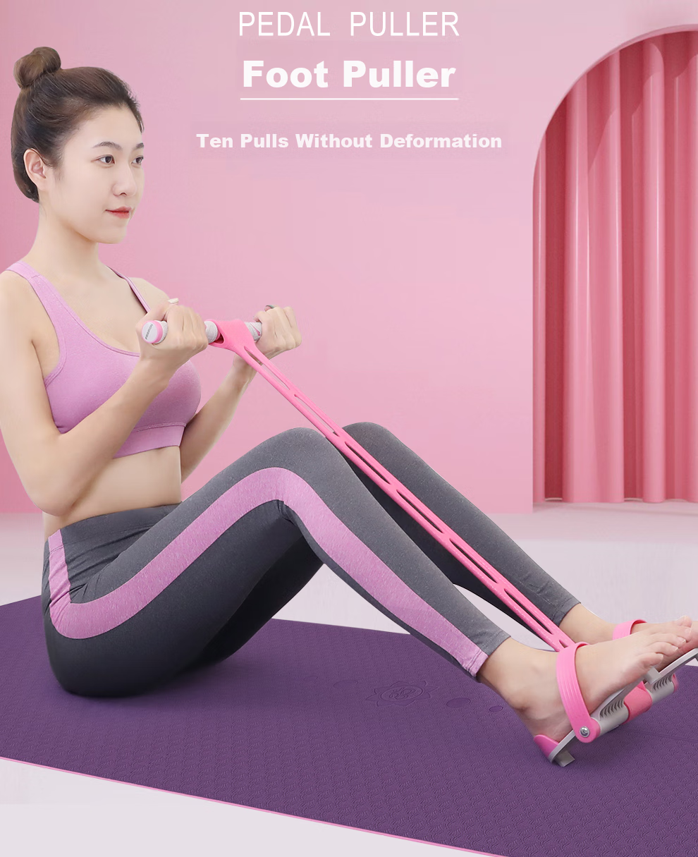 PROIRON Puli'ai, Foot-Push Resistance Band, Elastic Band, TPR Elastic Rope, Fitness Equipment, Pink 2