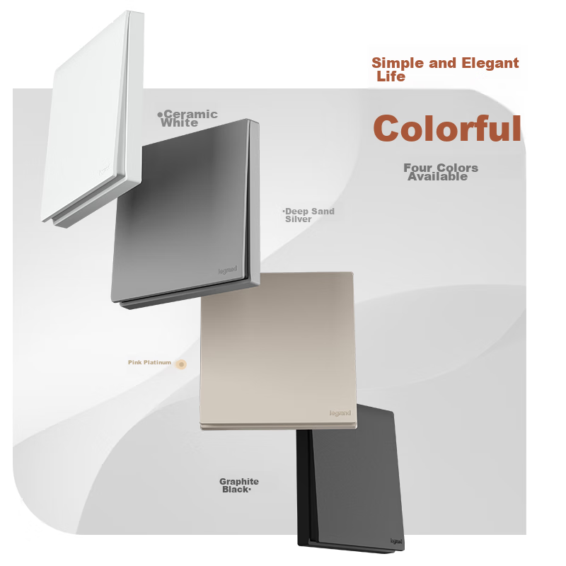 LEGRAND Switch Socket Panel, Jianyue Series Ceramic White, 86-Type Wall Socket, Single Switch with Dual Control