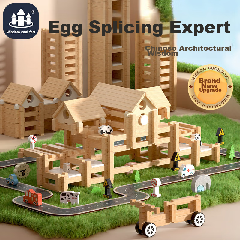 SHIGUANGXUE Educational Building Blocks, Mortise And Tenon Puzzle, Children's Toy House Building Blocks, Assembly Game, Birthday Gift for Boys And Girls