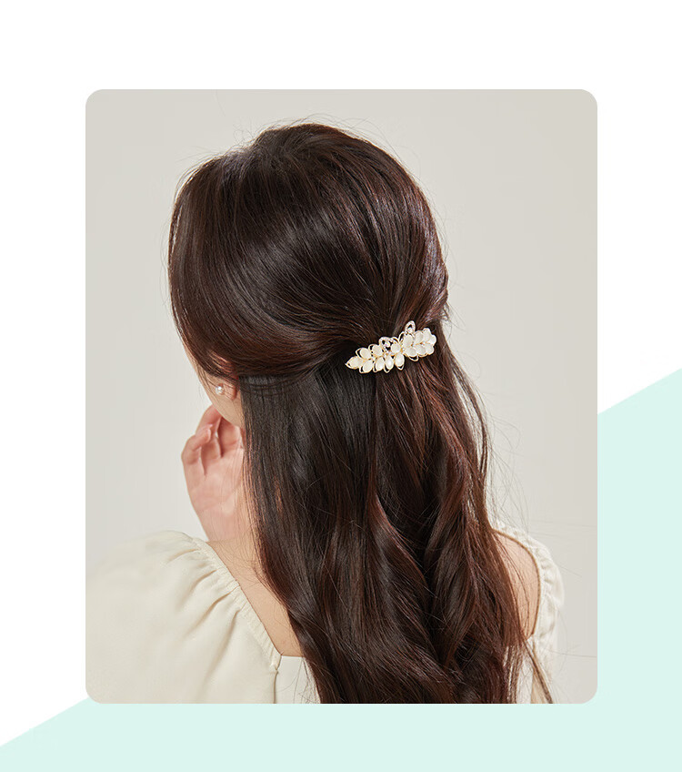 CHIMERA Stylish Back-Of Hair Clip, Barrette, Half-Up Ponytail Spring Clip, Hair Accessory, Women's Headwear, Mid-Autumn Festival Gift 1