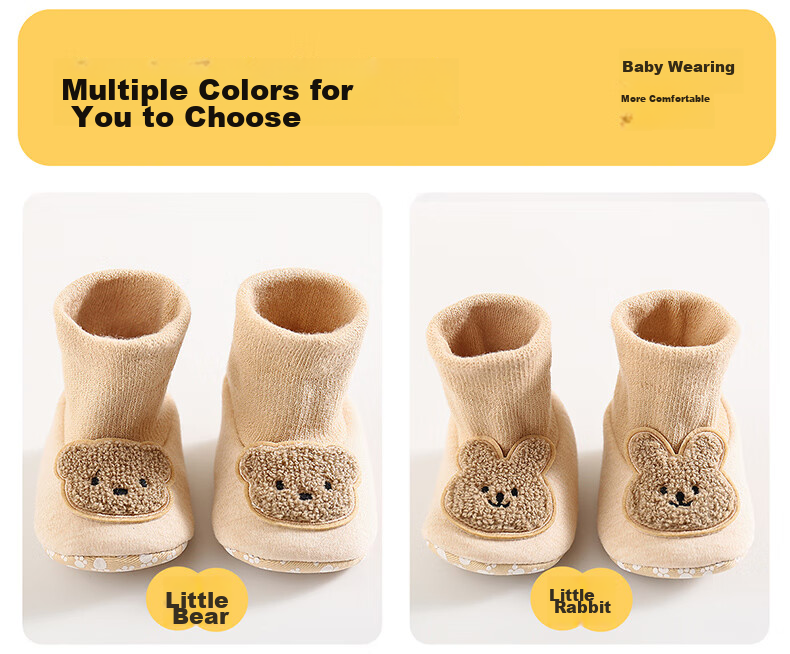 LAXIALIYA Baby Shoes Infant Girls Walking Shoes Toddler Socks Pre-Walking Cotton Shoes Boys High-Top Spring Autumn Winter 0-6-12 Months 9