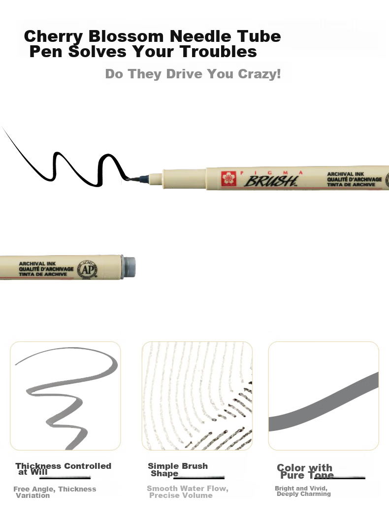 SAKURA PIGMA PIGMA Needle-Tip Pen, Waterproof Line Drawing Pen, Imported from Japan for Sketching, Manga, Student Design And Anime, Gray Outlining Pen, No. 01 0.25mm Cool Gray 3