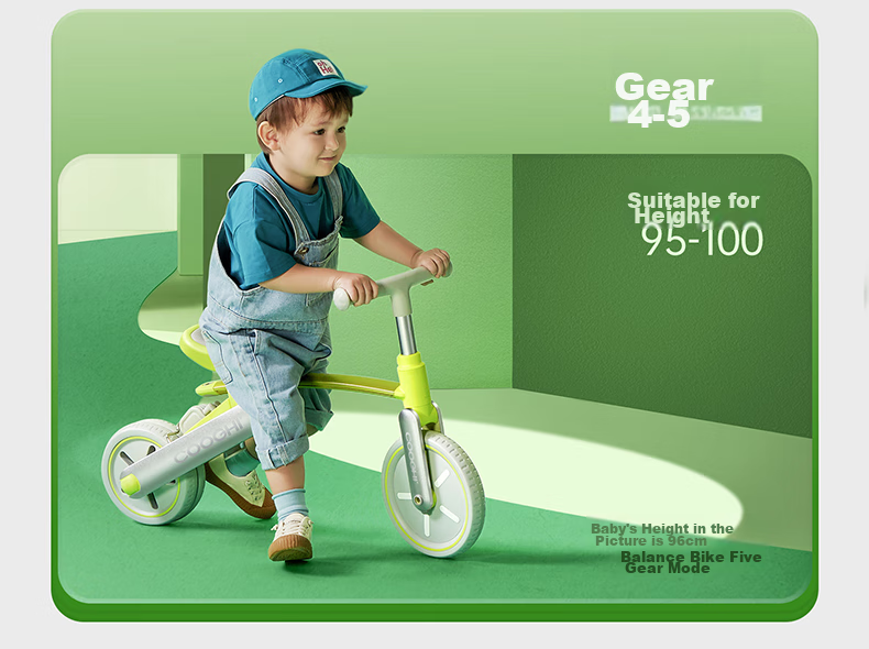 COOGHI Children's Tricycle K3 Pedal Bike for Ages 1-4, Stroller Toy, Foldable Pushchair, 5-In Birthday Gift 12