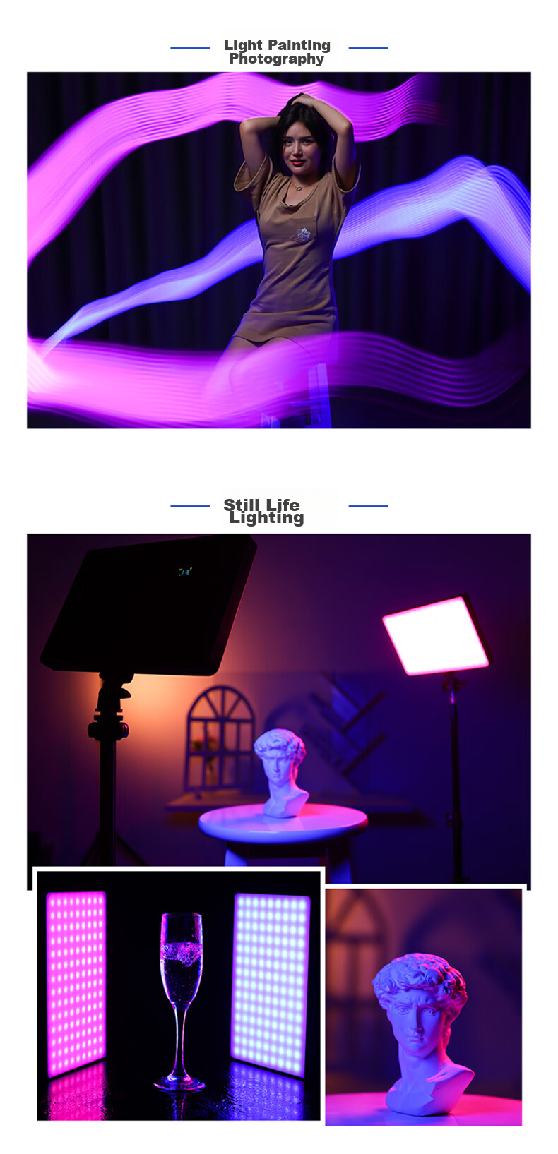 Ulanzi LT003 Full-Color RGB Panel Light for Live Streaming, Photography, Desktop Dual-Temperature Lighting, DSLR Hot Shoe Accessory, Indoor Photography Light for Selfies And Studio Use 13
