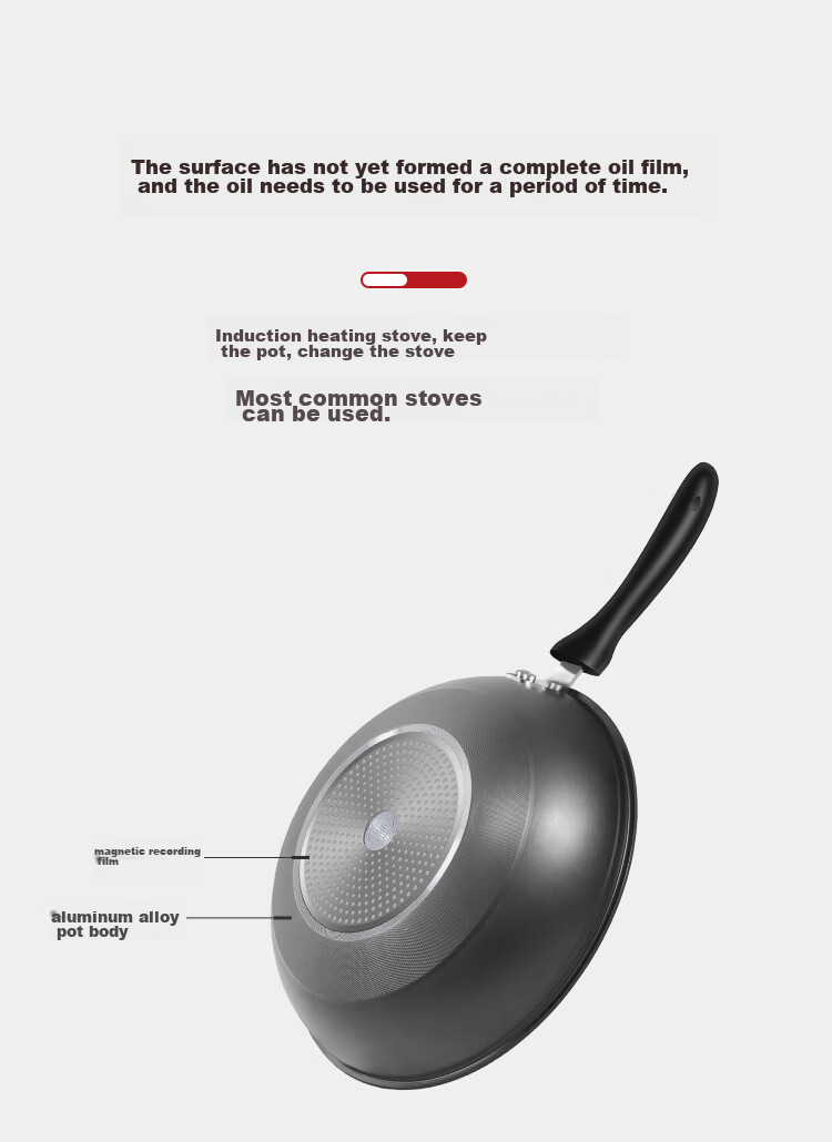 COOKER KING Non-Stick Wok 32cm Low-Smoke Flat-Bottom Frying Pan for Stir-Fry And Grilling, Compatible with Induction Cooker And Open Flame, Model WG15068 10