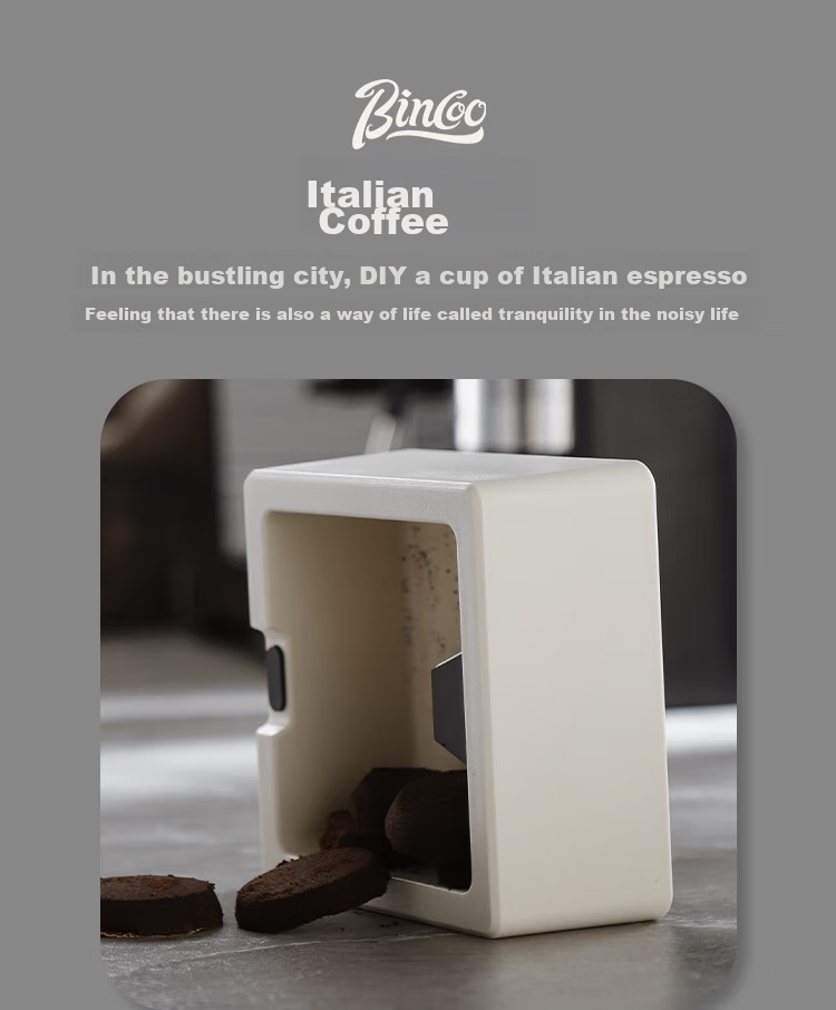 Bincoo Coffee Grounds Container for Home Barista Use, Italian Coffee Machine Waste Box, Large Coffee Powder Residue Bucket 14