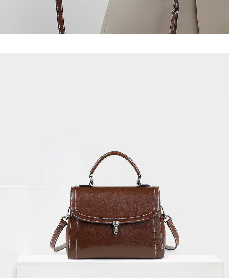 Aiqinghai Leather Handbag, Women's Shoulder Crossbody Tote Bag, Versatile Mom Bag, Practical Birthday And Mother's Day Gift for Mothers 4