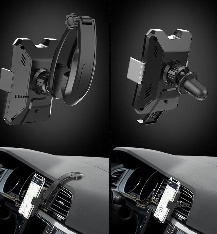ESCASE Car Wireless Charging Dock, Fast Charging Car Air Vent Mount, Compatible with Apple 15 And Xiaomi 14 Phones 15