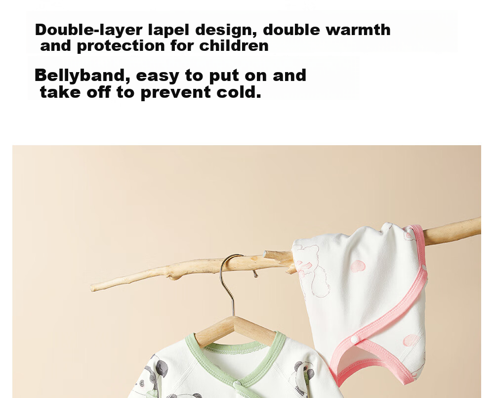 Beitaisi Baby Clothes, Spring And Summer Long-Sleeve Bodysuit, Newborn Infant Belly Protection Clothing, Small Age Pure Cotton Onesie 21