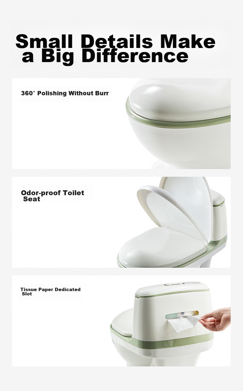 Babycare Toilet Seat, Squat Toilet, Children's Toilet, Realistic Toilet Seat, Toilet Training Ring for Ages 2-6, Baby Potty, Wente Gree 11