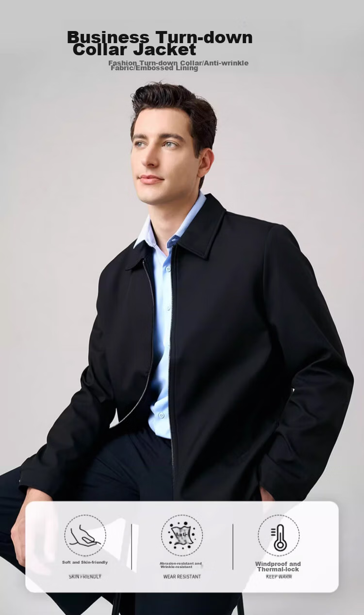 Yalu Administrative Jacket for Men, Spring 2026 Business Casual Dad's Outerwear, Middle-Aged And Elderly Menswear Coat, Cadre Clothing 2