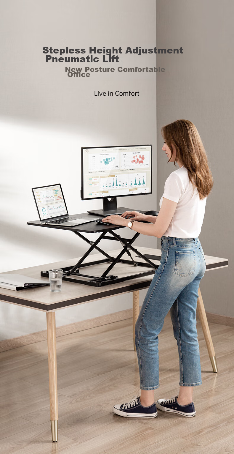 Brateck North Arc Height Adjustable Desk Computer Desk, Standing Office Work Adjustable Desk, Standing Computer Height Adjustable Stand D250 1