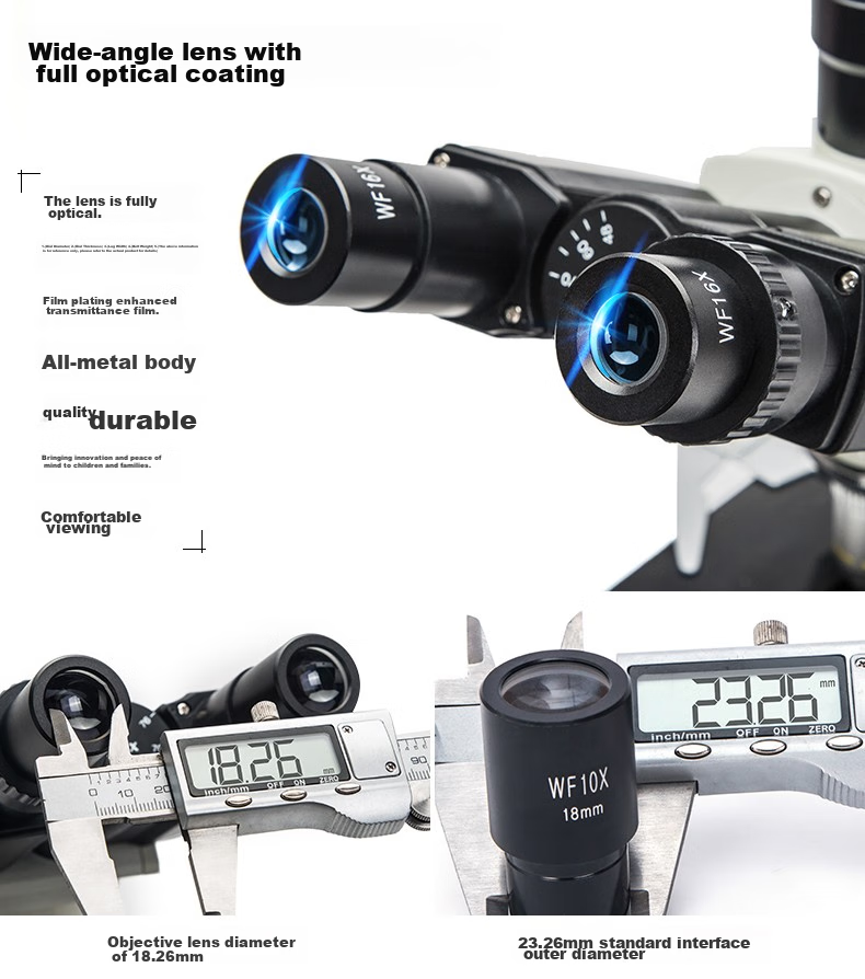 Phenix PH50-3A43L Three-Lens Biological Microscope, Professional Teaching And Experimental, High Magnification, High Definition, for Health Care And Livestock Breeding 4