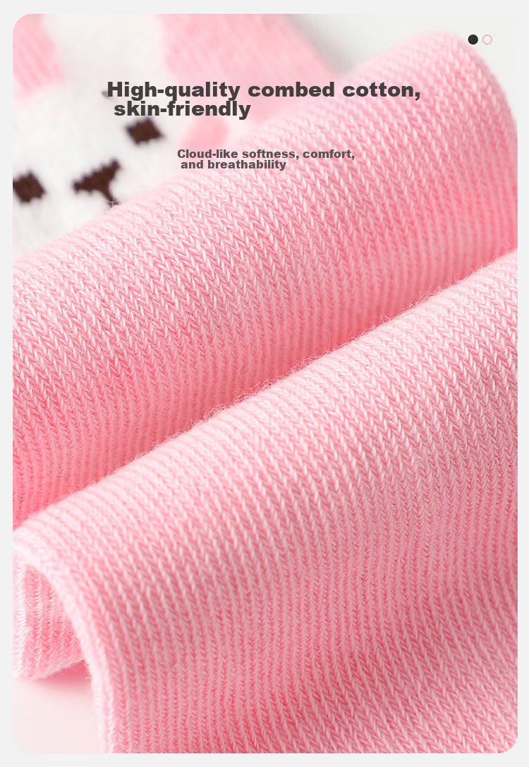Bingxuemumian Children's Socks, Girls' Knee-High Socks, Spring Autumn Winter School Style Cotton Socks, Seamless Mid to Big Kids Versatile Calf Soccer Socks 5