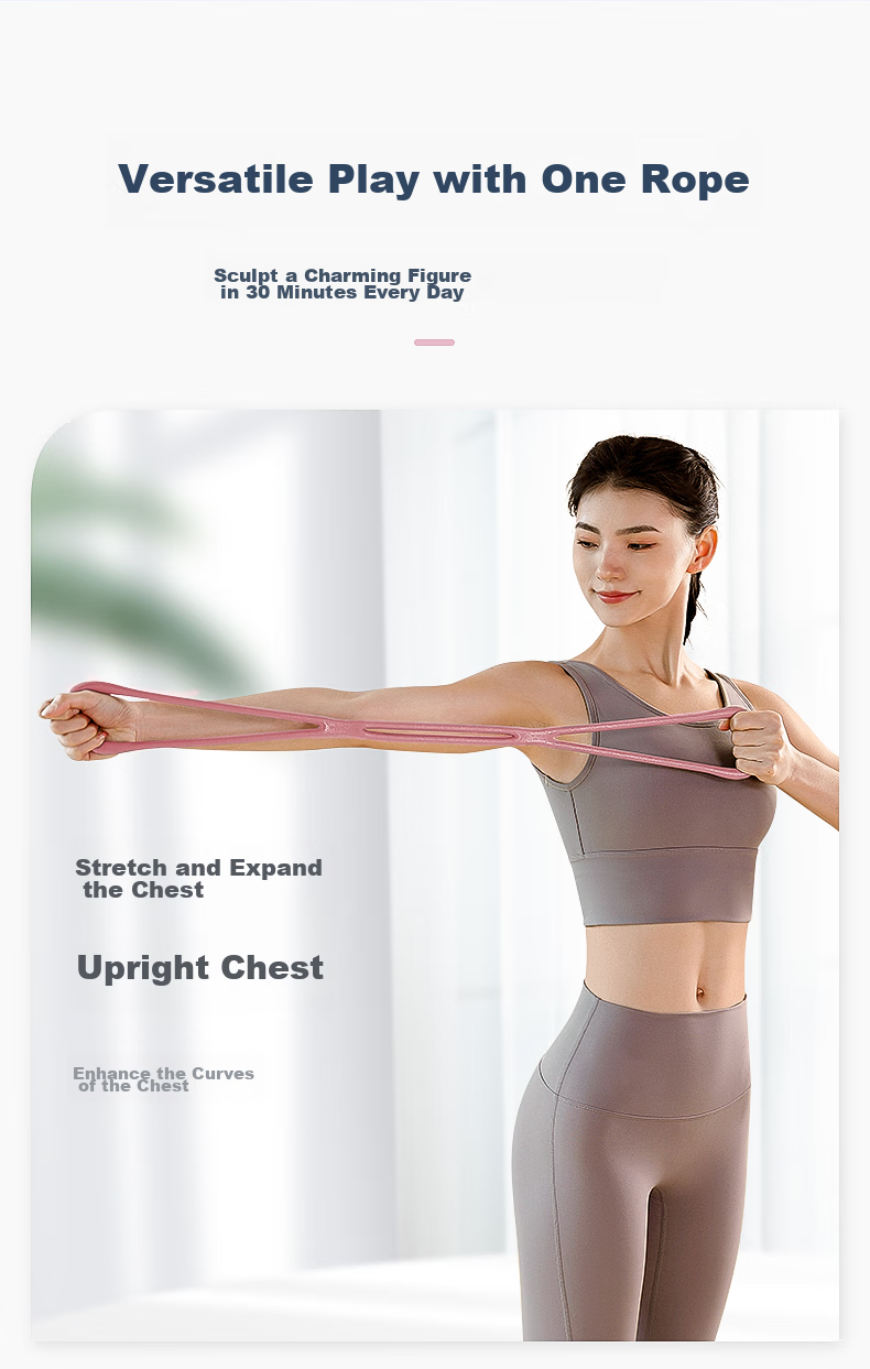Li-Ning Figure-Eight Resistance Band [Professional Upgraded Version], Pulling Rope Stretch Band, Figure-Eight Elastic Band, Shoulder Fitness Equipment for Wome 12